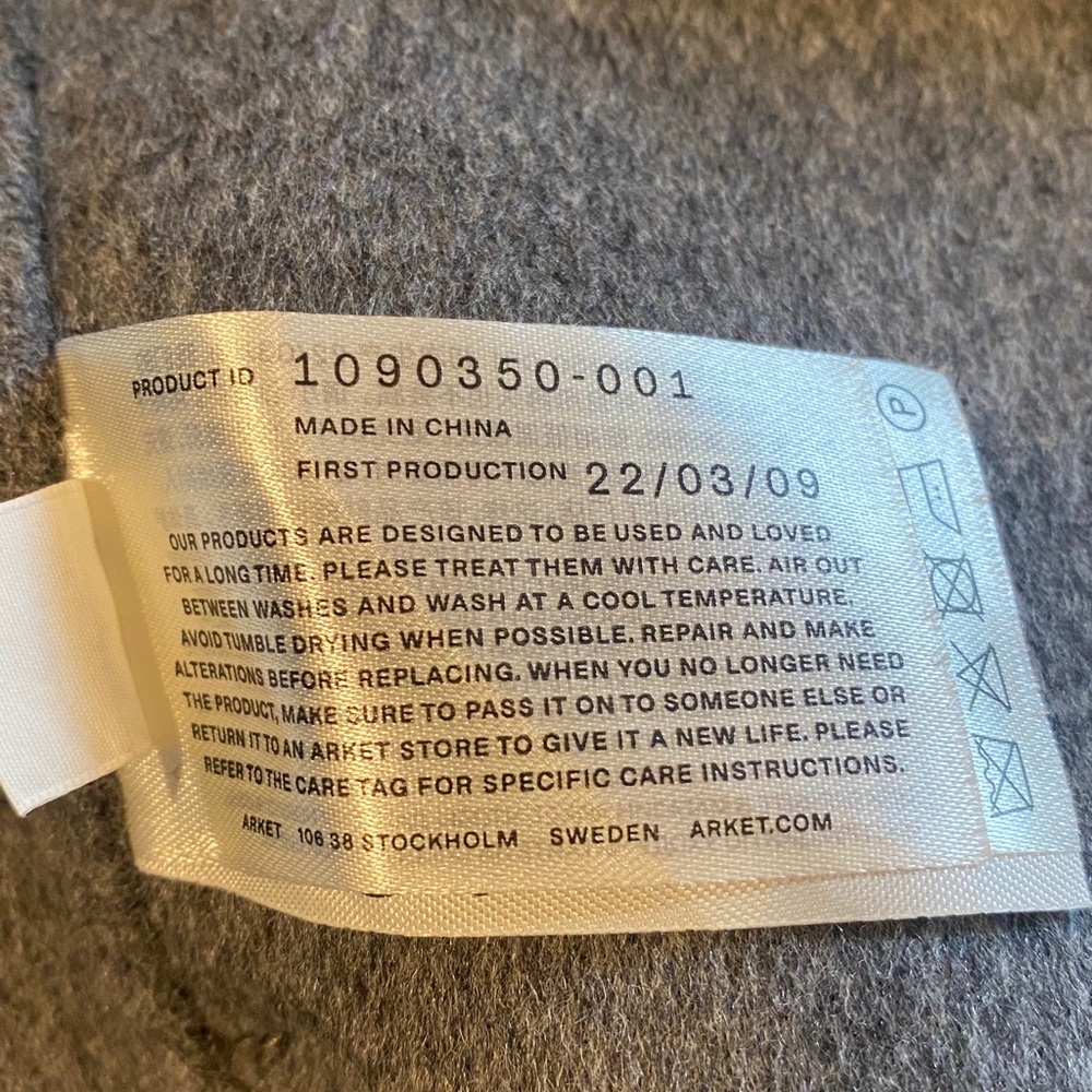 Exquisite ARKET Double-Face Wool Jacket Color Gray Size EU 38 -6 US - Picture 13 of 14